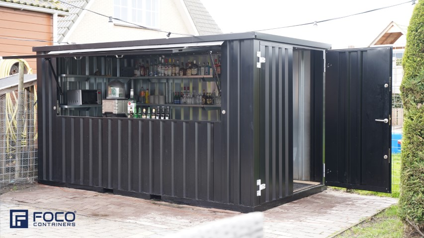 Svart barcontainer