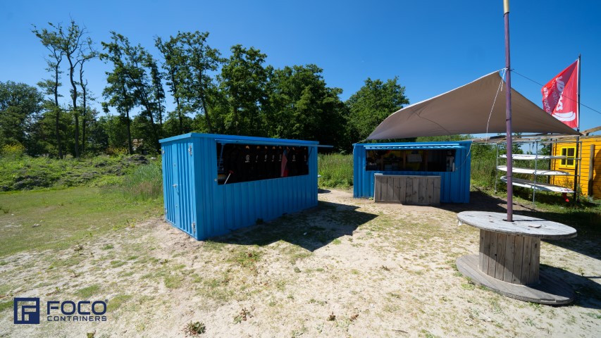 Blå barcontainer